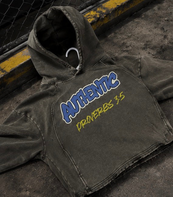 Proverbs 3:5 Washed Frayed-Hem Hoodie